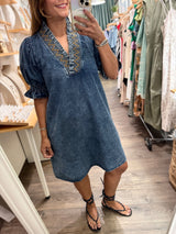 Acid Wash Denim Dress