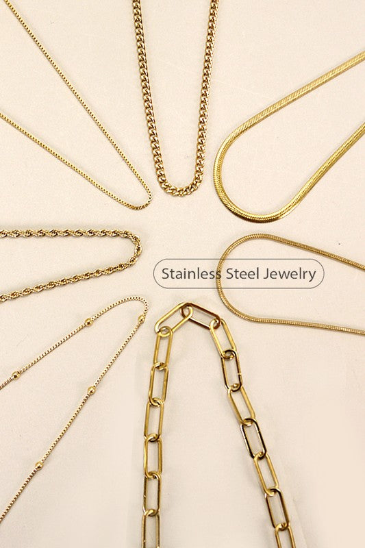 Stainless Steel Chain Necklaces (8 styles available)