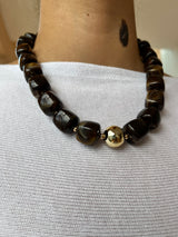 Mocha Tones Detail Necklace