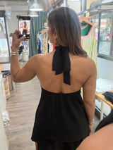 Black Halter Top & Skort Set