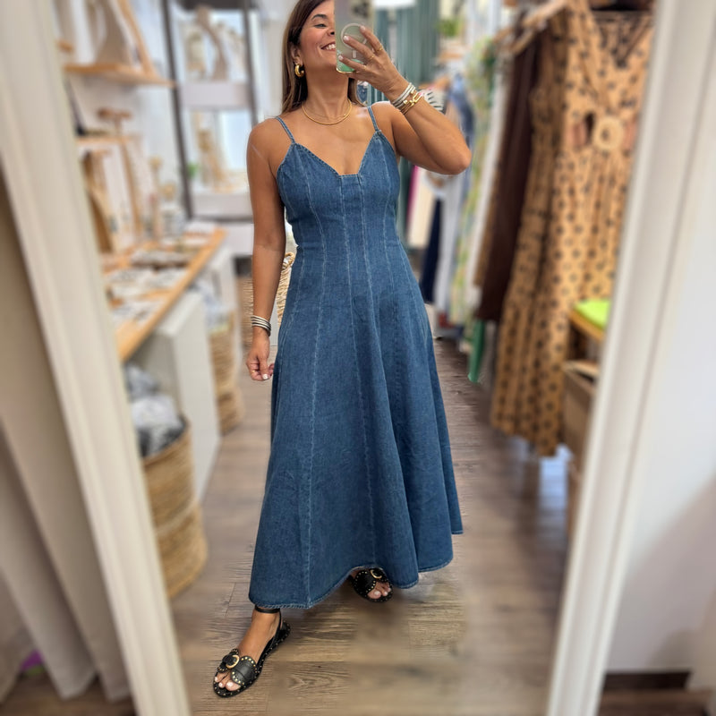Dark Denim Midi Dress