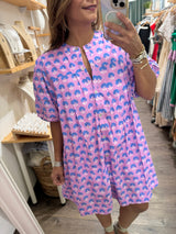 Lavender Mix Print Dress