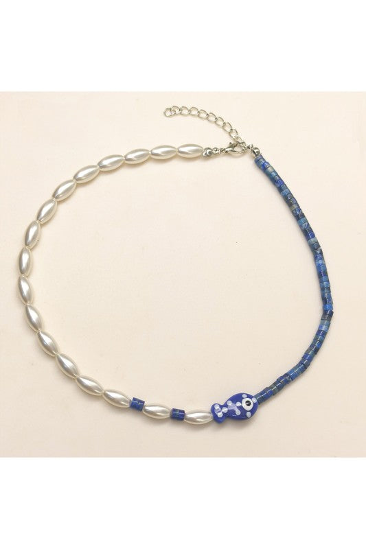 Blue Pearl Necklace
