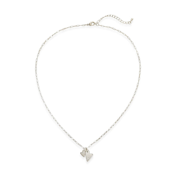 Silver Double Hearts Necklace (NU)