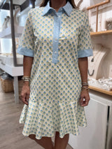 Light Blue Print Dress