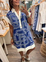 Blue Print Dress