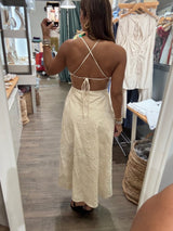 Ivory Embroidered Back Detail Dress