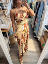 Earth Tones Print Jumpsuit
