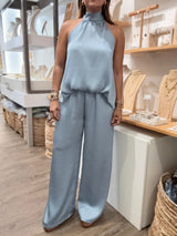 Ice Blue Top & Pant Set