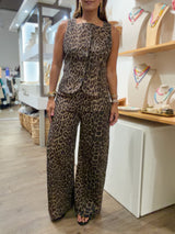 Leopard Print Vest Top & Pant Set