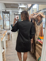 Black Embroidered Detail Dress