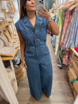 Denim Utility Jumpsuit
