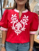RE-STOCK Red & Pink Stripes Contrast Top