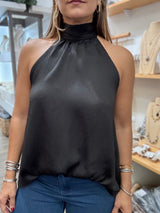 Black Halter Neck Top