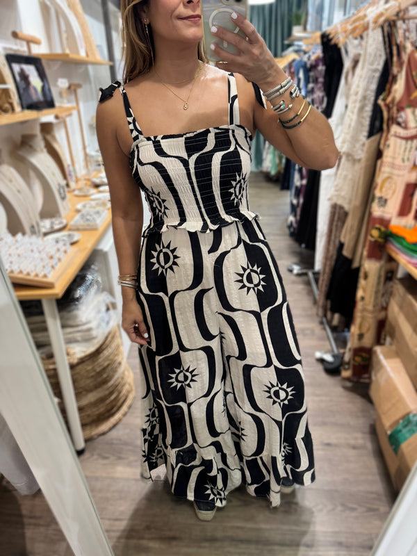 Black & Ivory Back Detail Jumpsuit