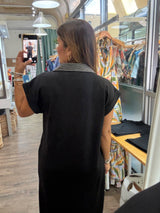 Black  Neck Detail Dress