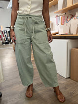 Light Green Barrel Jeans