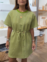 Olive Tiny Dots Dress