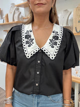 Black Collared Top