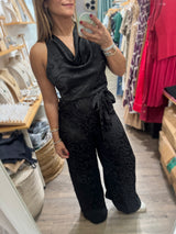 Black Back Detail Jumpsuit