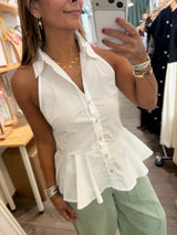 White Button Down Top