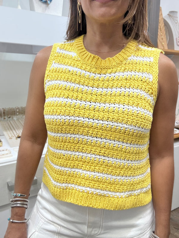 Yellow Knitted Top
