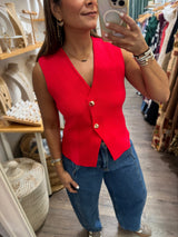 Red Vest w/Gold Buttons