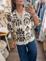 Earth Tones Print Top