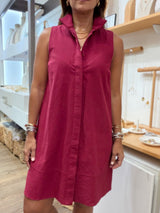 Cranberry Button Down Dress