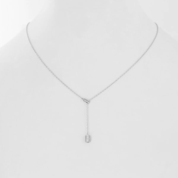 Silver Sliding Cylinder Necklace (NP)