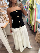 Black & Ivory Contrast Dress