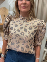 Gold Animal Print Top