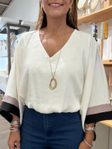 Ivory Kimono Sleeves Top