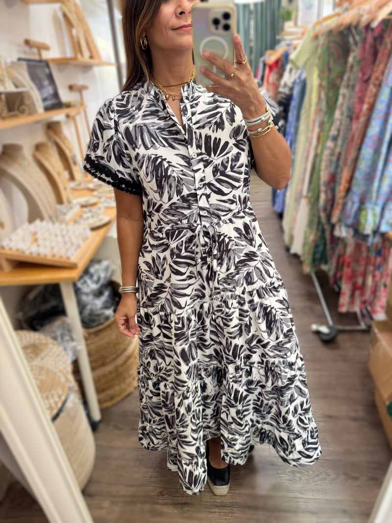 Grey Mix Drawstring Dress