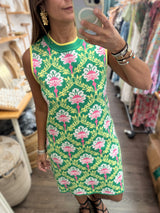 Green Mix Shift Dress
