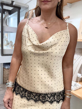 Tiny Dots and Lace Top & Skirt Set