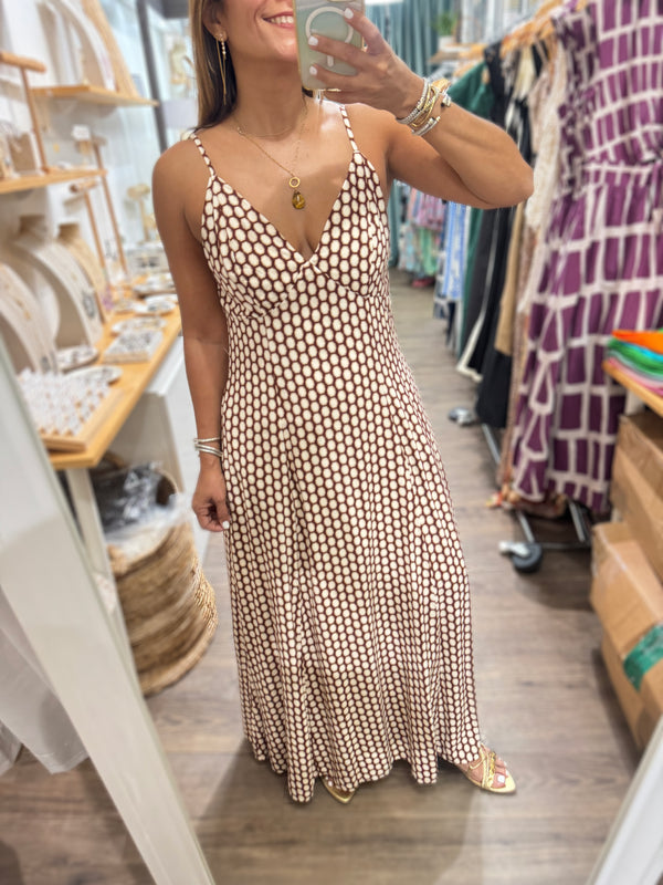 Geometric Print Back Detail Dress