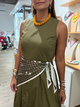 Olive Scarf Detail Dress
