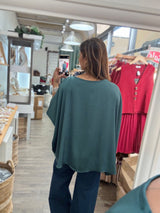 Hunter Green Dolman Sleeves Top
