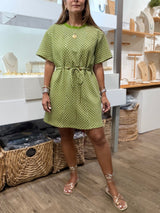 Olive Tiny Dots Dress