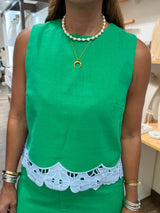 Green/Blue Top & Skort Set
