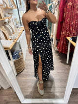 Polka Dots Strapless Dress