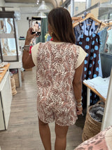 Animal Print Top & Shorts Set