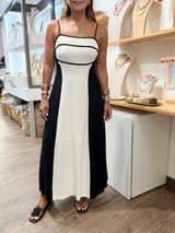 Contrast Trim Maxi Dress