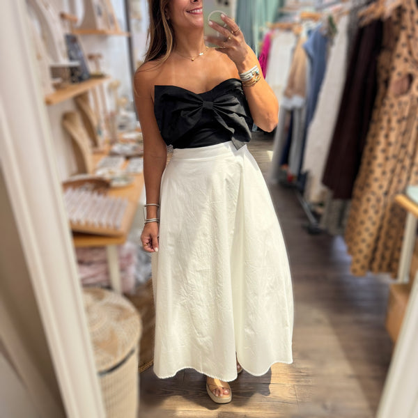 Front Bow Strapless Dress