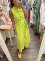 Lime Tie Waist Dress