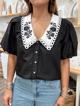Black Collared Top