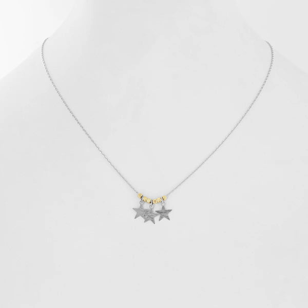 Silver Triple Star Necklace (NH)