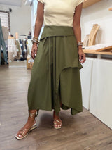 Olive Asymmetrical Skirt