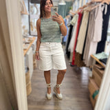 Green Mesh Tank Top